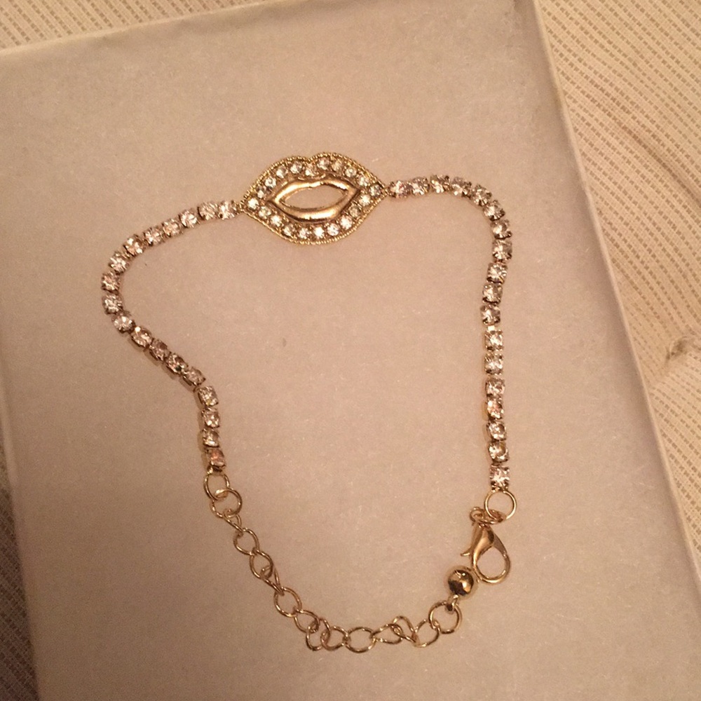 Gold Tone Cubic Tennis Bracelet - Picture 2 of 6